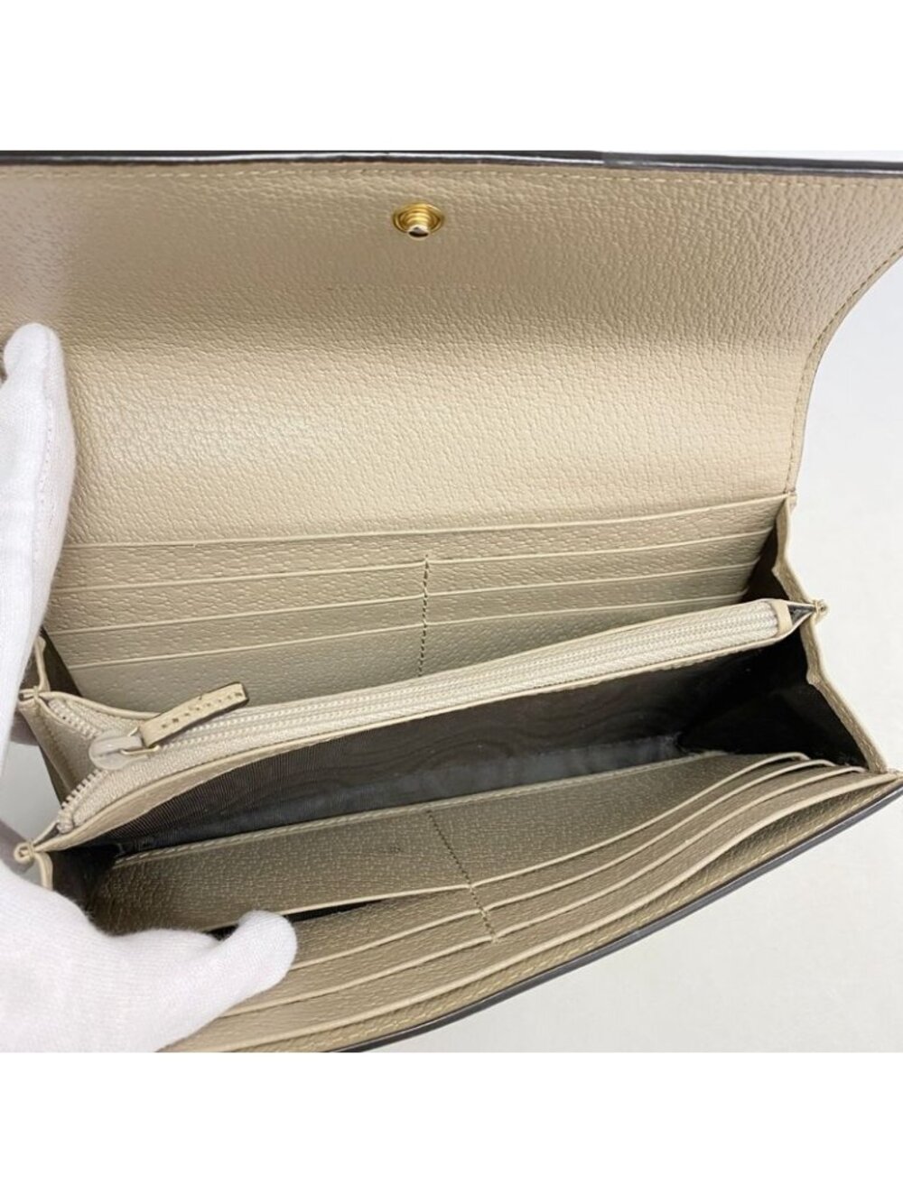 Gucci Wallet Ophidia Beige Gold - Picture 3 of 10